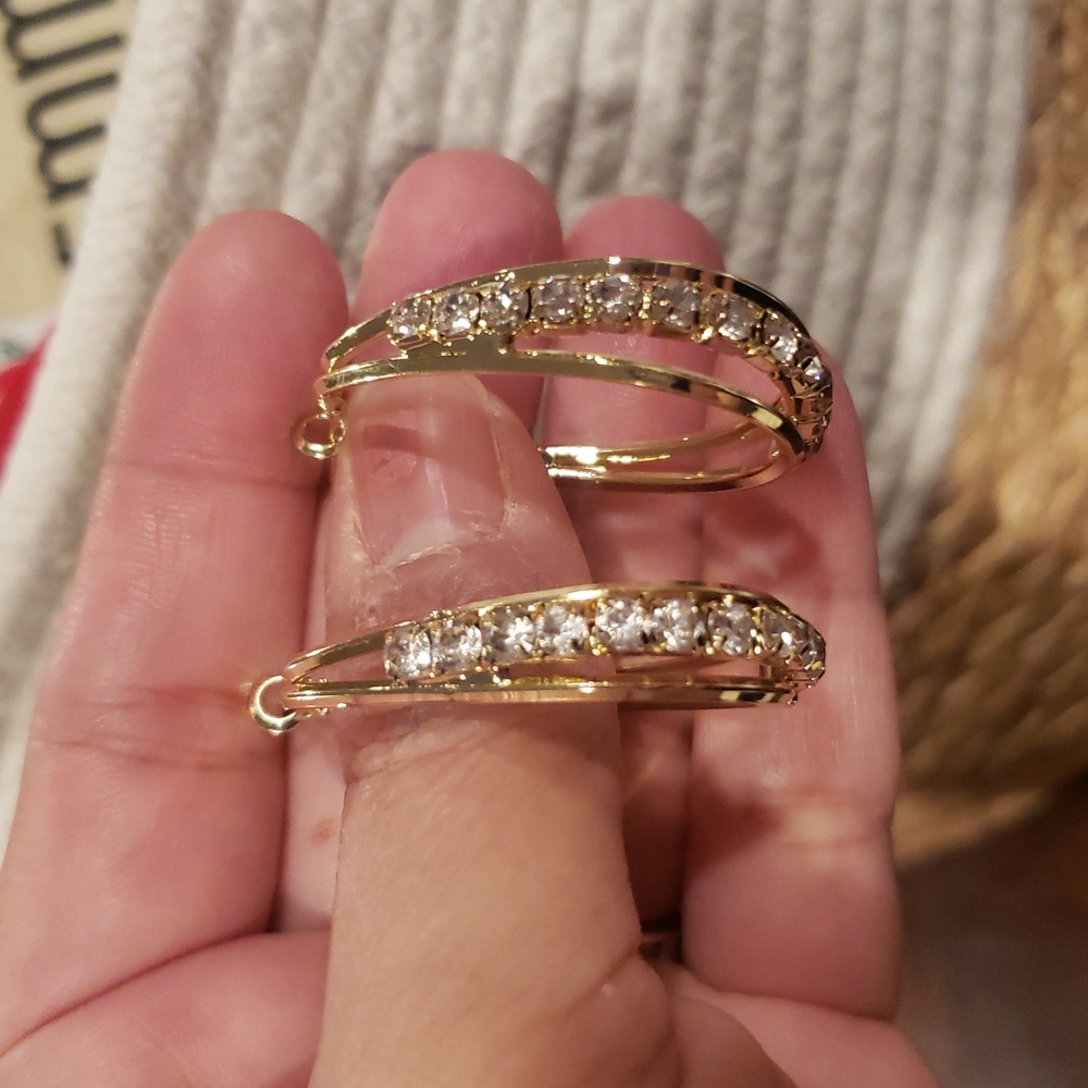 Gold Hoop Earrings - Picture 6 of 9